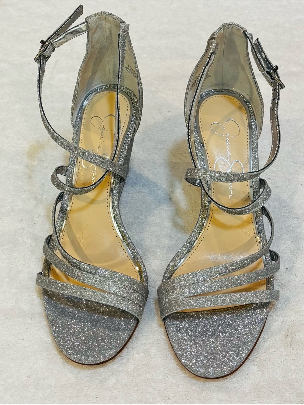 Brand New Sparkly Silver Wedges By Jessica Simpson - Size 7M - Box 84